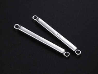 925 Sterling Silver Rectangle Stick Links, Connectors 2x20mm.