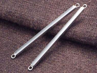 925 Sterling Silver Rectangle Stick Links, Connectors 2x34mm.