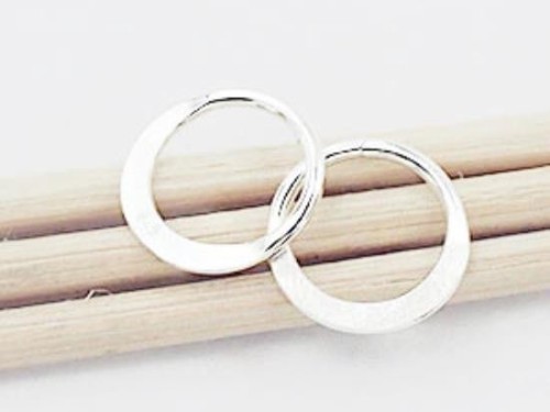 6 of 925 Sterling Silver Circle Links, Connectors 10 mm.