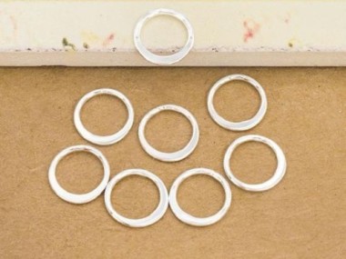 925 Sterling Silver Circle Links, Connectors 9 mm.