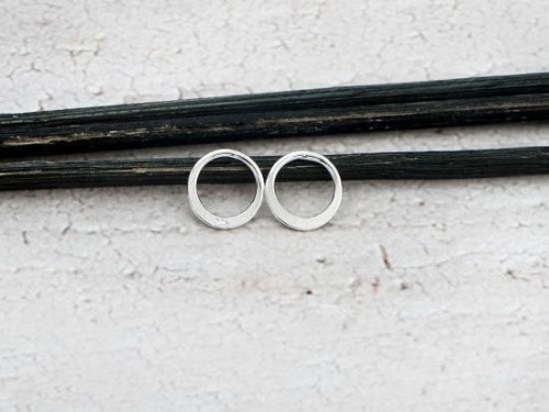 8 of 925 Sterling Silver Circle Links, Connectors 9 mm.