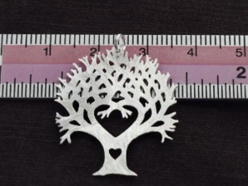 1 of 925 Sterling Silver Tree of Life Pendant 25x30 mm.Brush Finished