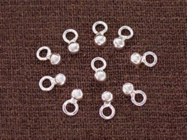 925 Sterling Silver Solid Ball Charms 3 mm.