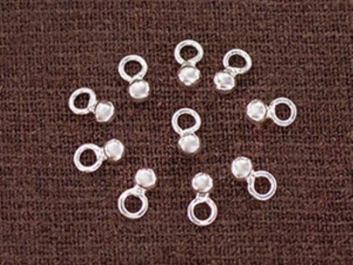 10 of 925 Sterling Silver Solid Ball Charms 3 mm. small charms