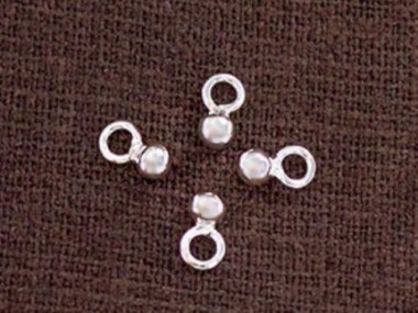 925 Sterling Silver Solid Ball Charms 3 mm.