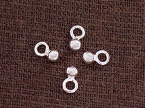 10 of 925 Sterling Silver Solid Ball Charms 3 mm. small charms