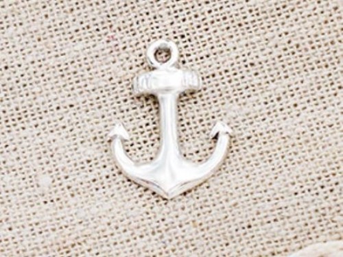 1 of 925 Sterling Silver Anchor Pendant 13x15mm.Polish Finished