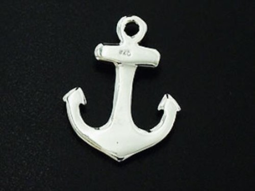 1 of 925 Sterling Silver Anchor Pendant 13x15mm.Polish Finished