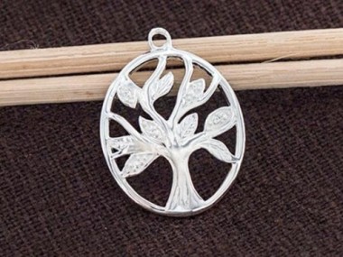 925 Sterling Silver Tree of Life Pendant 15x18 mm.