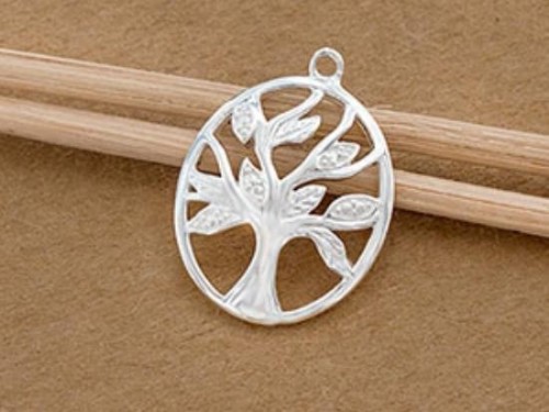 1 of 925 Sterling Silver Tree of Life Pendant 15x18 mm. Polish Finished