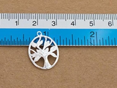 925 Sterling Silver Tree of Life Pendant 15x18 mm.