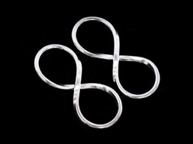 925 Sterling Silver Infinity Links 12x30 mm.