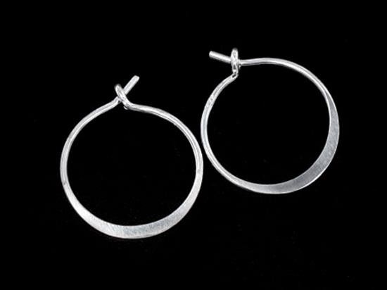 4 pairs of 925 Sterling Silver Circle Hoop Earrings 15mm.