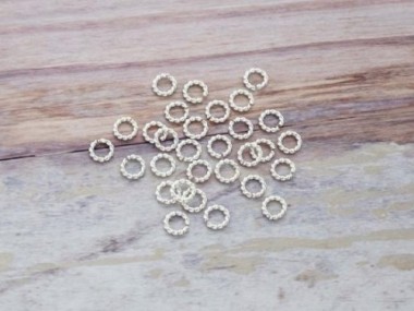 925 Sterling Silver Twisted Opened Rings 5x1mm.