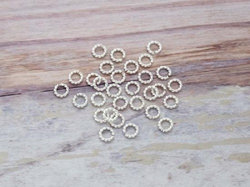 30 of 925 Sterling Silver Twisted Opened Rings 5x1mm.