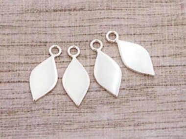 925 Sterling Silver Drop Charms 7x13.5mm.