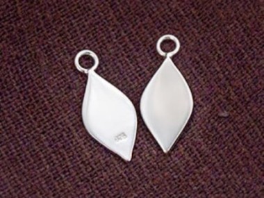 925 Sterling Silver Drop Charms 7x13.5mm.