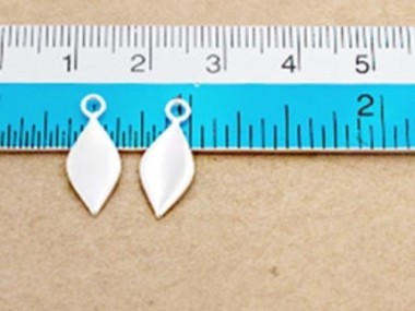 925 Sterling Silver Drop Charms 7x13.5mm.