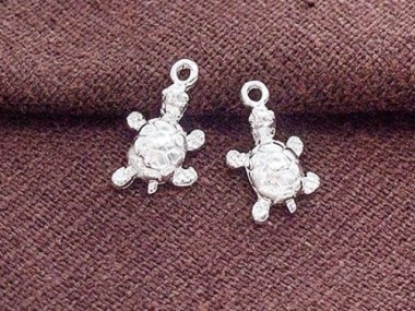 925 Sterling Silver Turtle Charms 8x10 mm.