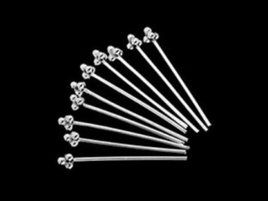 925 Sterling Silver Head Pins 0.7x20 mm.