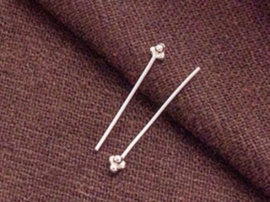 925 Sterling Silver Head Pins 0.7x20 mm.