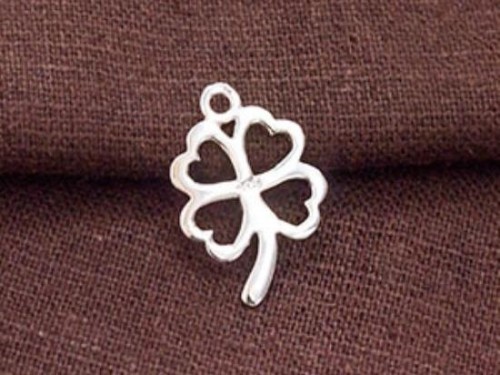 1 of 925 Sterling Silver Clover Pendant 15x21mm. Polish Finished