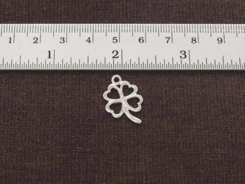 1 of 925 Sterling Silver Clover Pendant 15x21mm. Polish Finished