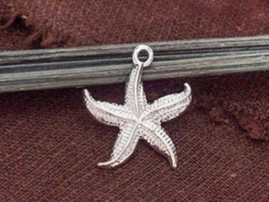 925 Sterling Silver Starfish Pendant 20mm.