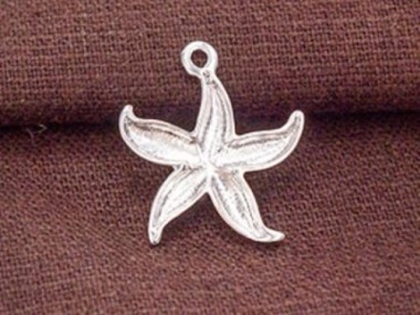 925 Sterling Silver Starfish Pendant 20mm.