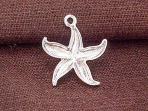 1 of 925 Sterling Silver Starfish Pendant 20mm.