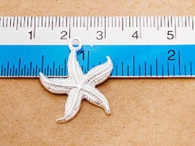 925 Sterling Silver Starfish Pendant 20mm.