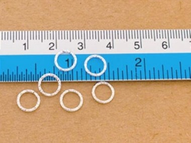 925 Sterling Silver Diamond Cut Circle Links, Connectors 8mm.