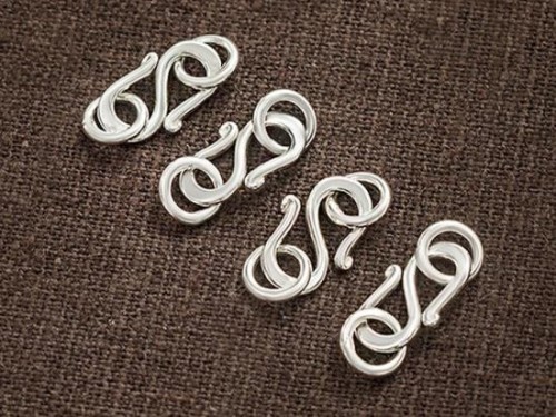 4 of Karen Hill Tribe Silver Clasps 13 mm.