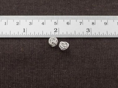 Karen Hill Tribe Silver Wire Ball Beads 7mm.