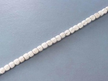 Karen Hill Tribe Silver Sandy Rondelle Beads 3x3.3 mm.