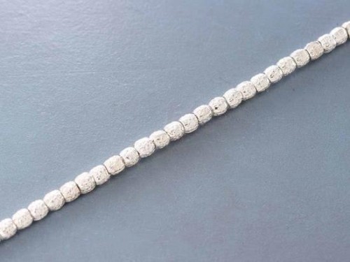 40 of Karen Hill Tribe Silver Sandy Rondelle Beads 3x3.3 mm.