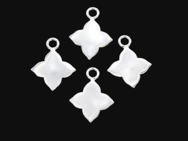 925 Sterling Silver Flower Charms 11mm.