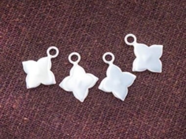 925 Sterling Silver Flower Charms 11mm.