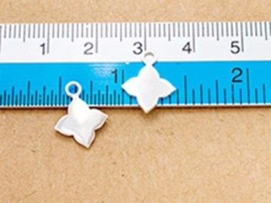 925 Sterling Silver Flower Charms 11mm.