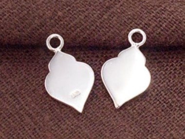 925 Sterling Silver Moroccan Style Drop Charms 9x12 mm.