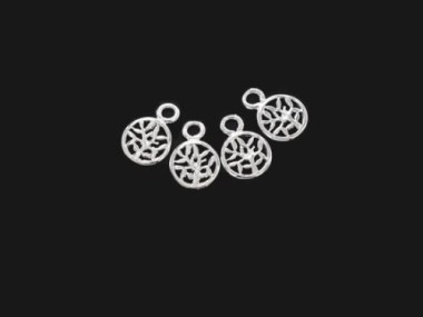 925 Sterling Silver Tree of Life Charms 7 mm.