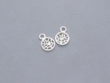 925 Sterling Silver Tree of Life Charms 7 mm.