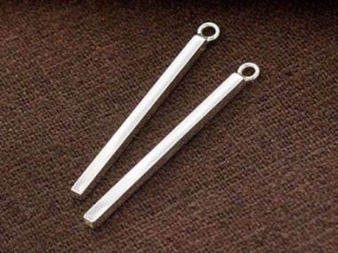 925 Sterling Silver Rectangle Stick Charms 2x30mm.