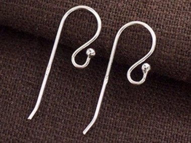 925 Sterling Silver Ear Wires 8x22mm.