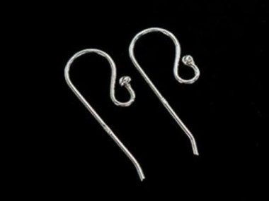 925 Sterling Silver Ear Wires 8x22mm.