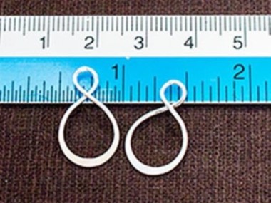 925 Sterling Silver Infinity Links, Connectors 12x20 mm.