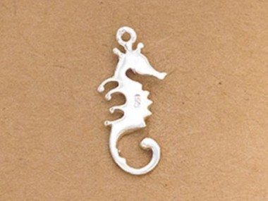 925 Sterling Silver Seahorse Pendant 11x21mm.