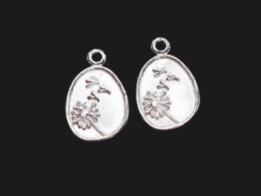 925 Sterling Silver Dandelion Charms 10x12mm