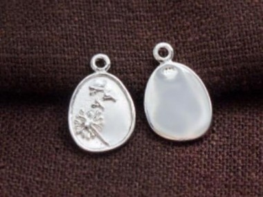 925 Sterling Silver Dandelion Charms 10x12mm