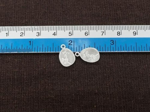 2 of 925 Sterling Silver Dandelion Charms 10x12mm .